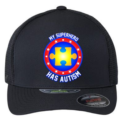 My Superhero Has Autism Flexfit Unipanel Trucker Cap