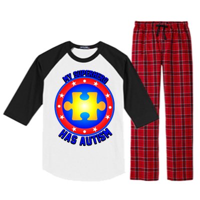 My Superhero Has Autism Raglan Sleeve Pajama Set