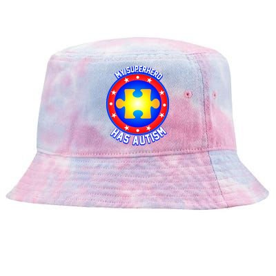 My Superhero Has Autism Tie-Dyed Bucket Hat