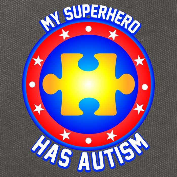 My Superhero Has Autism Cotton Canvas Backpack