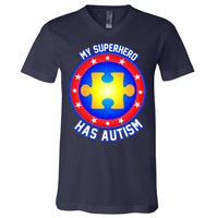 My Superhero Has Autism V-Neck T-Shirt