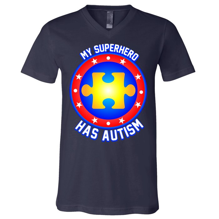 My Superhero Has Autism V-Neck T-Shirt