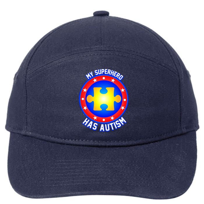 My Superhero Has Autism 7-Panel Snapback Hat