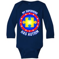 My Superhero Has Autism Baby Long Sleeve Bodysuit