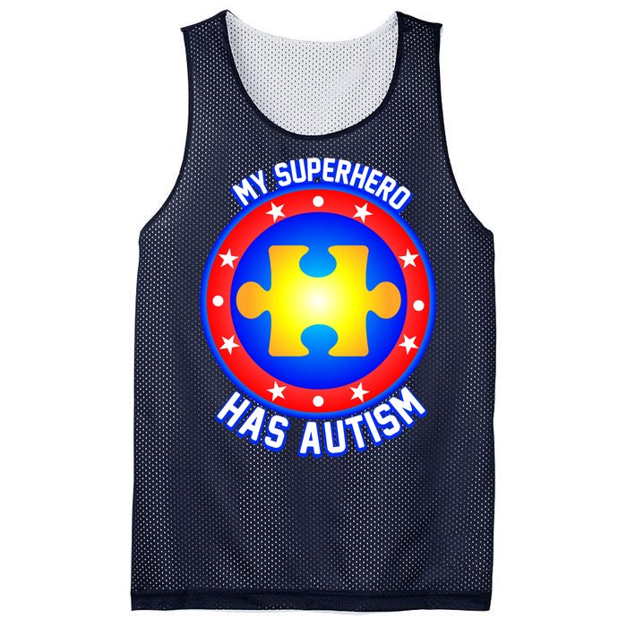 My Superhero Has Autism Mesh Reversible Basketball Jersey Tank