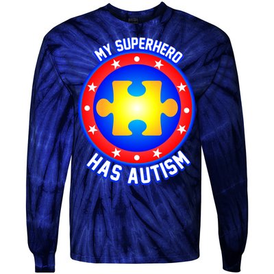 My Superhero Has Autism Tie-Dye Long Sleeve Shirt