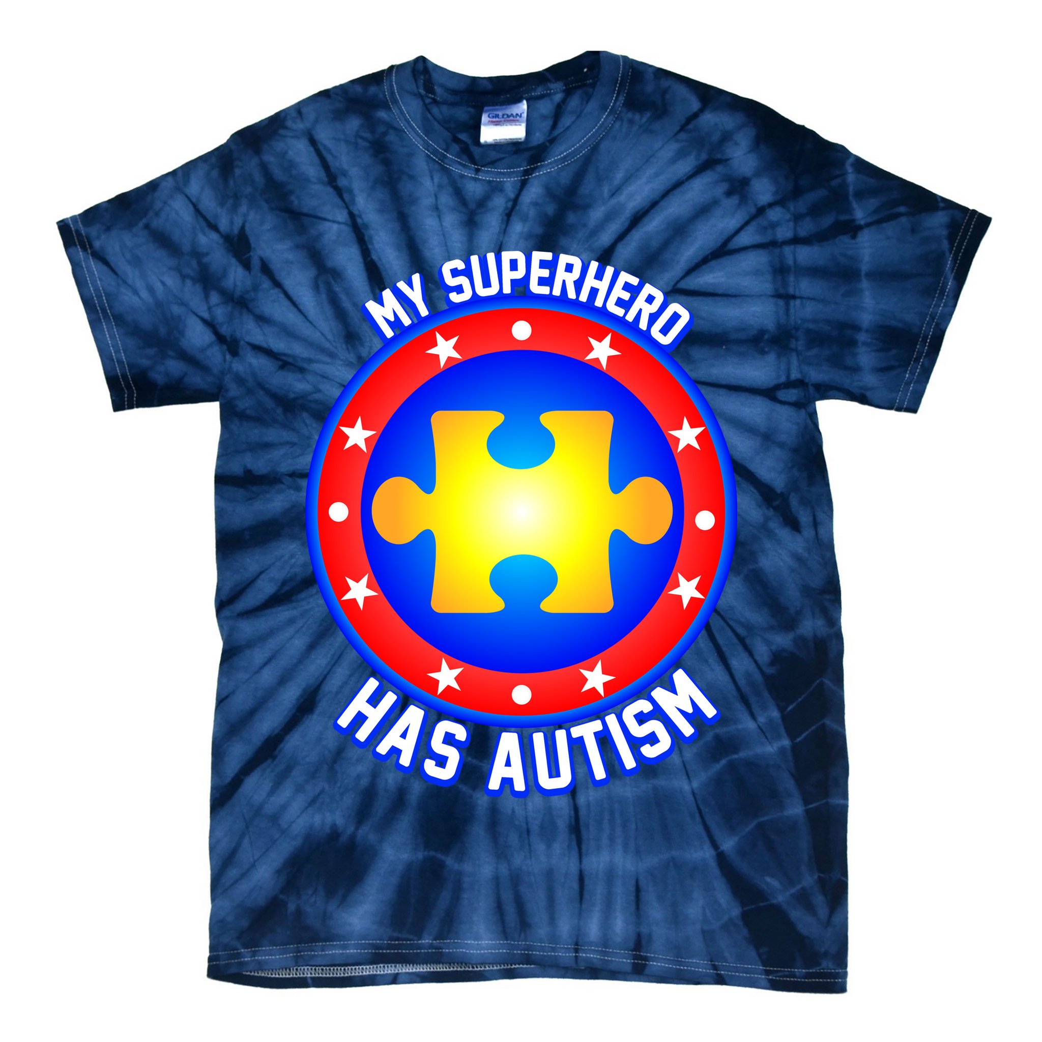 My Superhero Has Autism Tie-Dye T-Shirt