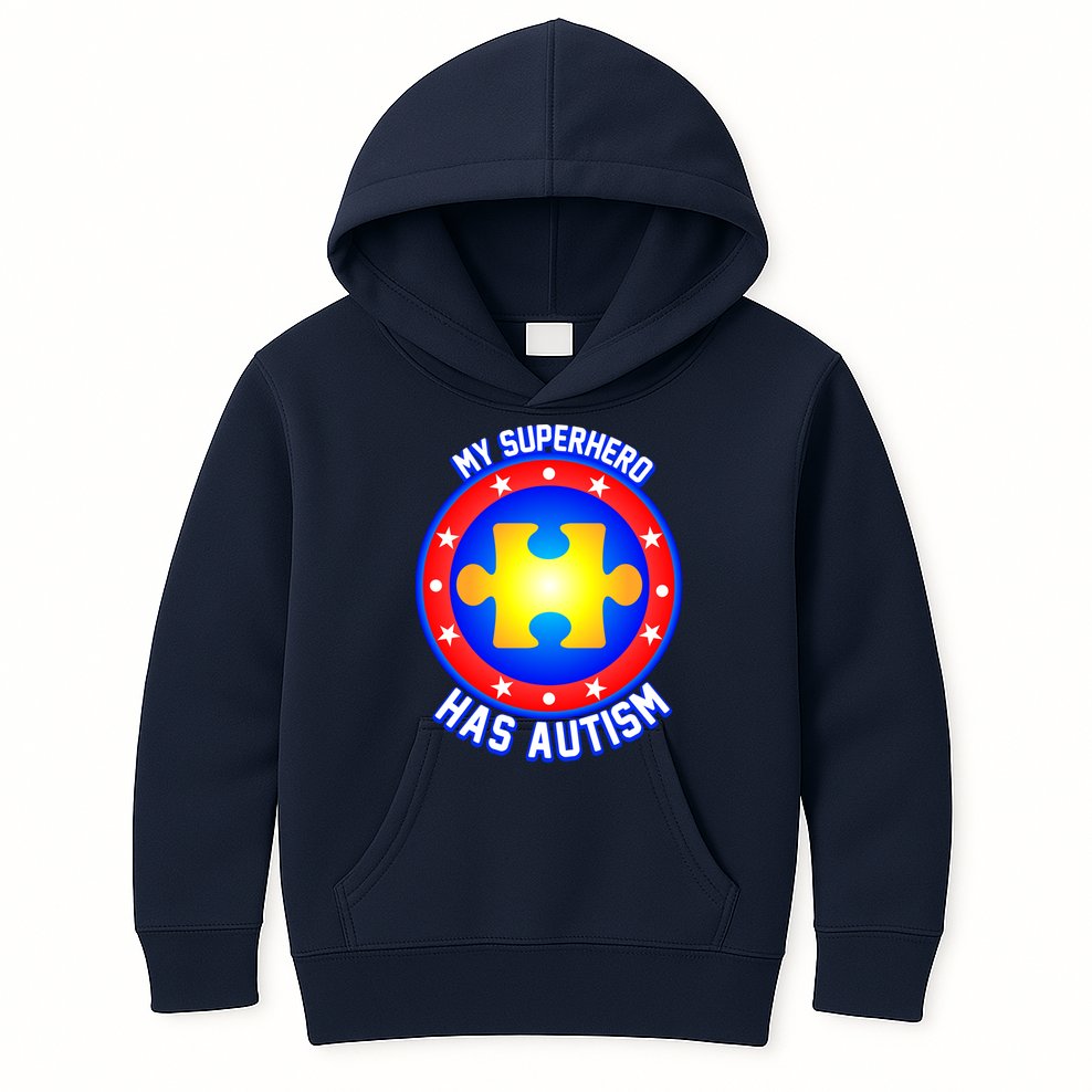 My Superhero Has Autism Kids Hoodie