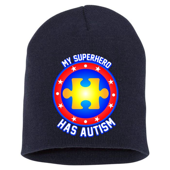 My Superhero Has Autism Short Acrylic Beanie