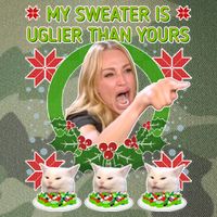 My Sweater Is Uglier Than Yours Yelling Cat Meme  Legacy Tie Dye Trucker Hat