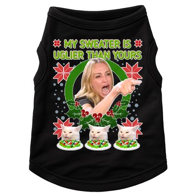 My Sweater Is Uglier Than Yours Yelling Cat Meme  Doggie Tank