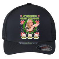 My Sweater Is Uglier Than Yours Yelling Cat Meme  Flexfit Unipanel Trucker Cap