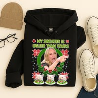 My Sweater Is Uglier Than Yours Yelling Cat Meme  Hoodie