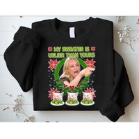 My Sweater Is Uglier Than Yours Yelling Cat Meme  Sweatshirt