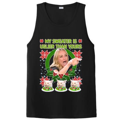 My Sweater Is Uglier Than Yours Yelling Cat Meme  PosiCharge Competitor Tank