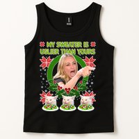 My Sweater Is Uglier Than Yours Yelling Cat Meme  Tank Top