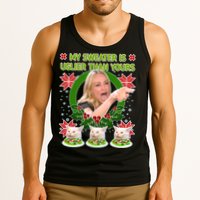 My Sweater Is Uglier Than Yours Yelling Cat Meme  Tank Top
