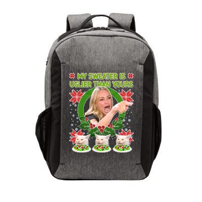 My Sweater Is Uglier Than Yours Yelling Cat Meme  Vector Backpack