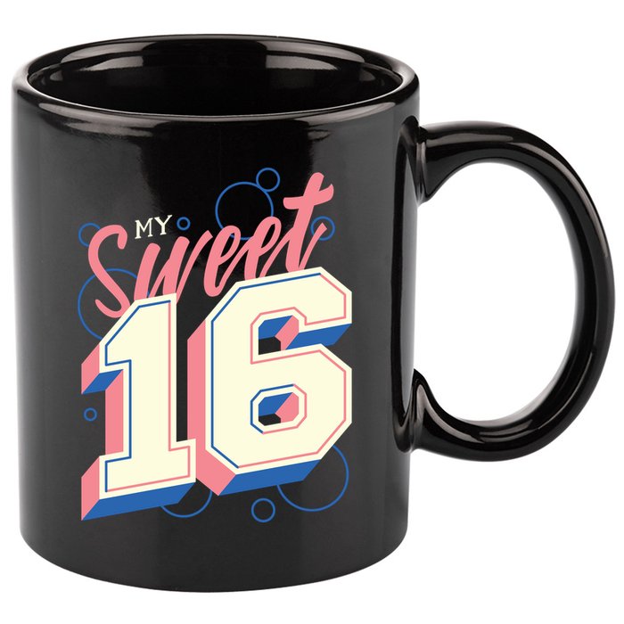 My Sweet Sixteen 11oz C Handle Ceramic Mug