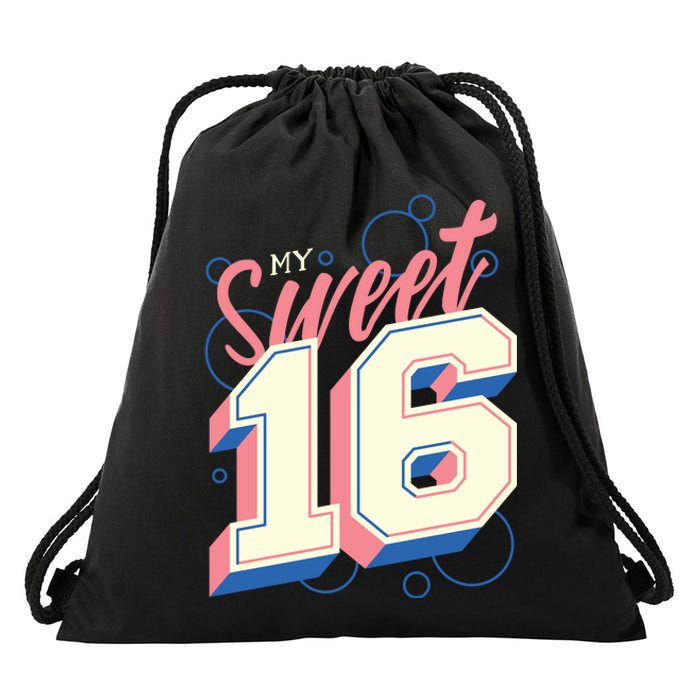 My Sweet Sixteen Drawstring Bag