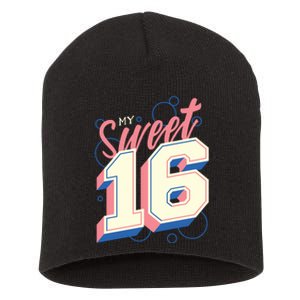 My Sweet Sixteen Short Acrylic Beanie