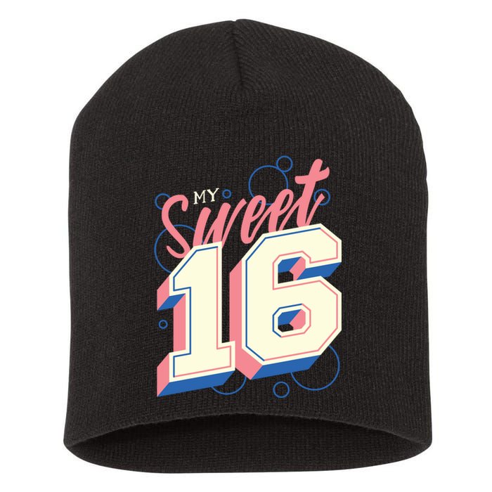 My Sweet Sixteen Short Acrylic Beanie