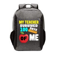 My Teacher Survived 100 Days Of Me Vector Backpack