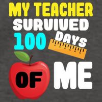 My Teacher Survived 100 Days Of Me Vector Backpack