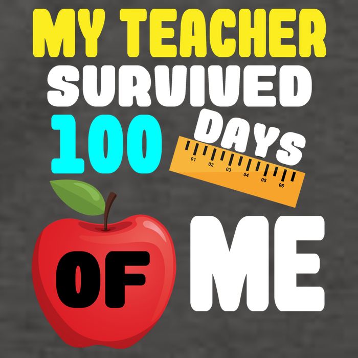 My Teacher Survived 100 Days Of Me Vector Backpack