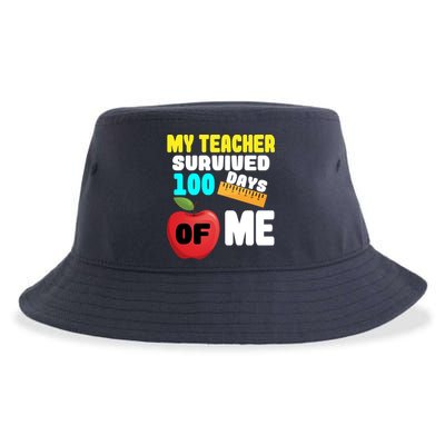 My Teacher Survived 100 Days Of Me Sustainable Bucket Hat