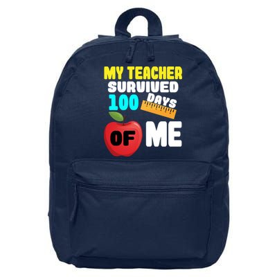 My Teacher Survived 100 Days Of Me 16 in Basic Backpack