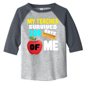 My Teacher Survived 100 Days Of Me Toddler Fine Jersey T-Shirt