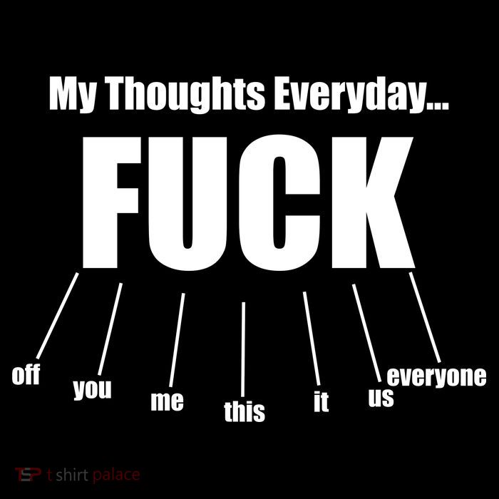 My Thoughts Everyday Fuck Everything Funny Meme Womens T-Shirt