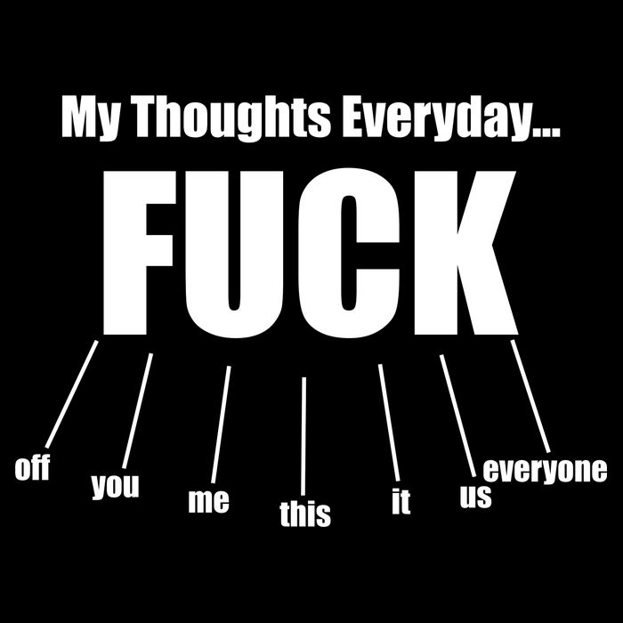 My Thoughts Everyday Fuck Everything Funny Meme Kids T-Shirt