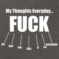 My Thoughts Everyday Fuck Everything Funny Meme Cotton Canvas Backpack
