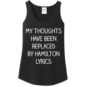 My Thoughts Have Been Replaced By Hamilton Lyrics Ladies Essential Tank