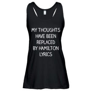 My Thoughts Have Been Replaced By Hamilton Lyrics Ladies Essential Flowy Tank