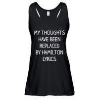 My Thoughts Have Been Replaced By Hamilton Lyrics Ladies Essential Flowy Tank