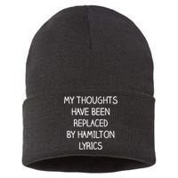 My Thoughts Have Been Replaced By Hamilton Lyrics Sustainable Knit Beanie