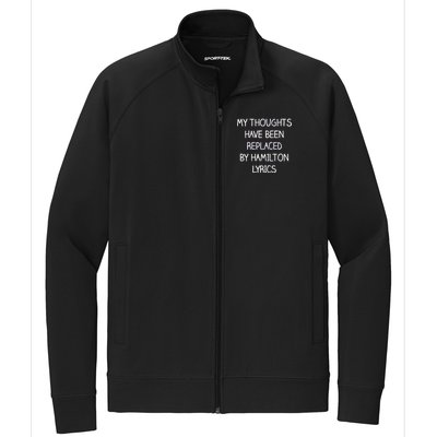 My Thoughts Have Been Replaced By Hamilton Lyrics Stretch Full-Zip Cadet Jacket