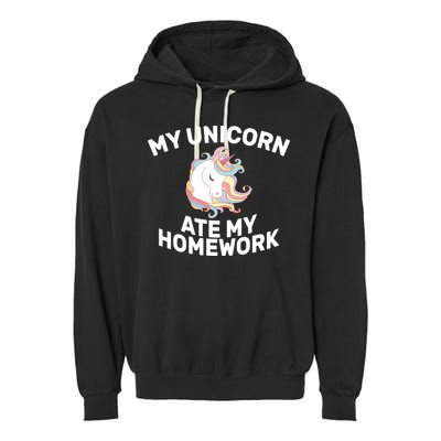 My Unicorn Ate My Homework Garment-Dyed Fleece Hoodie