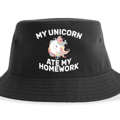 My Unicorn Ate My Homework Sustainable Bucket Hat