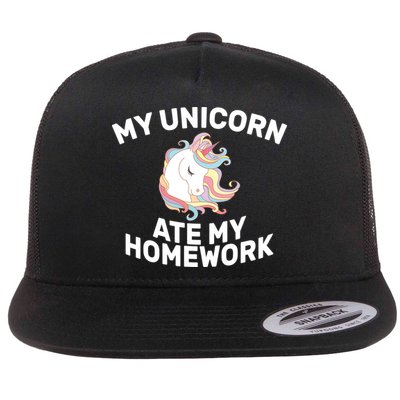 My Unicorn Ate My Homework Flatbill Hat