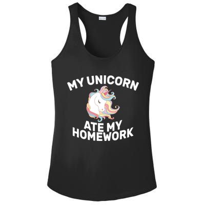 My Unicorn Ate My Homework Ladies PosiCharge Competitor Racerback Tank