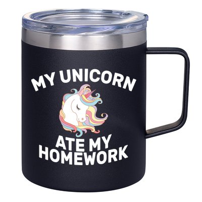 My Unicorn Ate My Homework 12oz Stainless Steel Coffee Mug