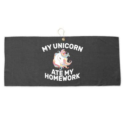 My Unicorn Ate My Homework Large Microfiber Waffle Golf Towel