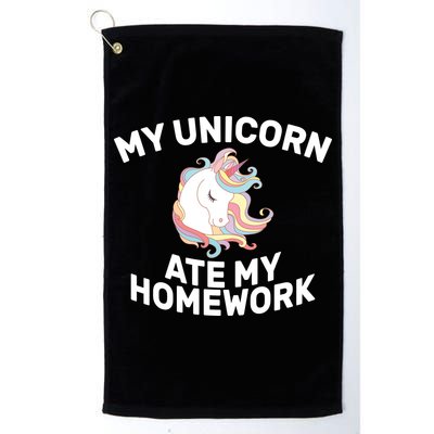 My Unicorn Ate My Homework Golf Towel