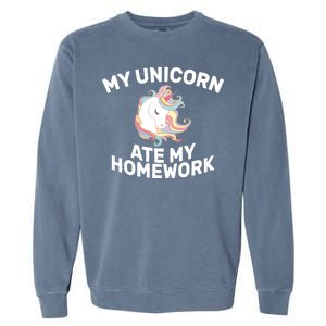 My Unicorn Ate My Homework Garment-Dyed Sweatshirt