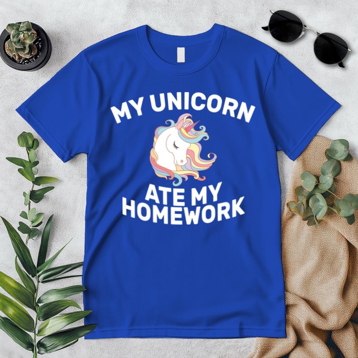 My Unicorn Ate My Homework Premium T-Shirt