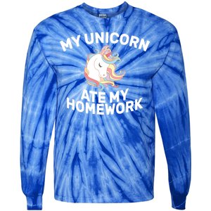 My Unicorn Ate My Homework Tie-Dye Long Sleeve Shirt